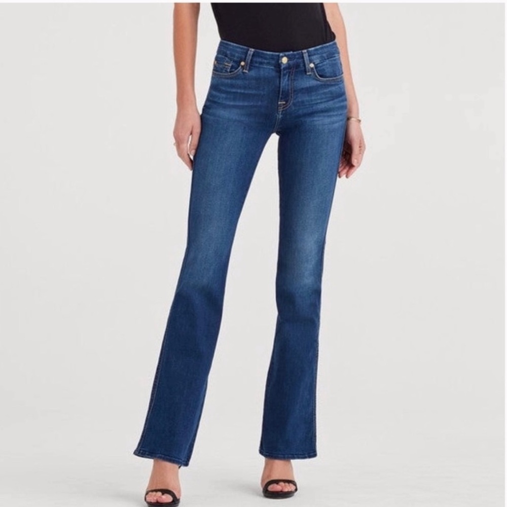 7 For All Mankind 7FAMK Vintage Flare Jeans Mid Rise Medium Wash Size 26